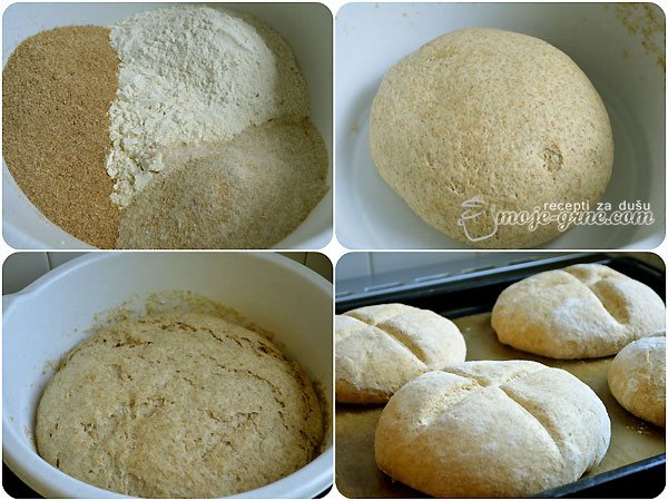 Hleb od mešanog brašna i mekinja 